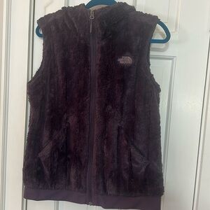 The North Face Fur Hooded Vest— size medium
